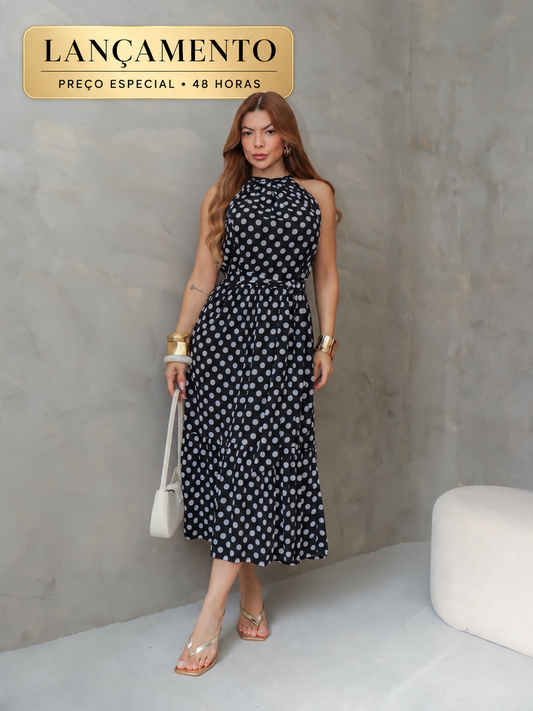 Vestido Midi Feminino Liz em Viscolinho