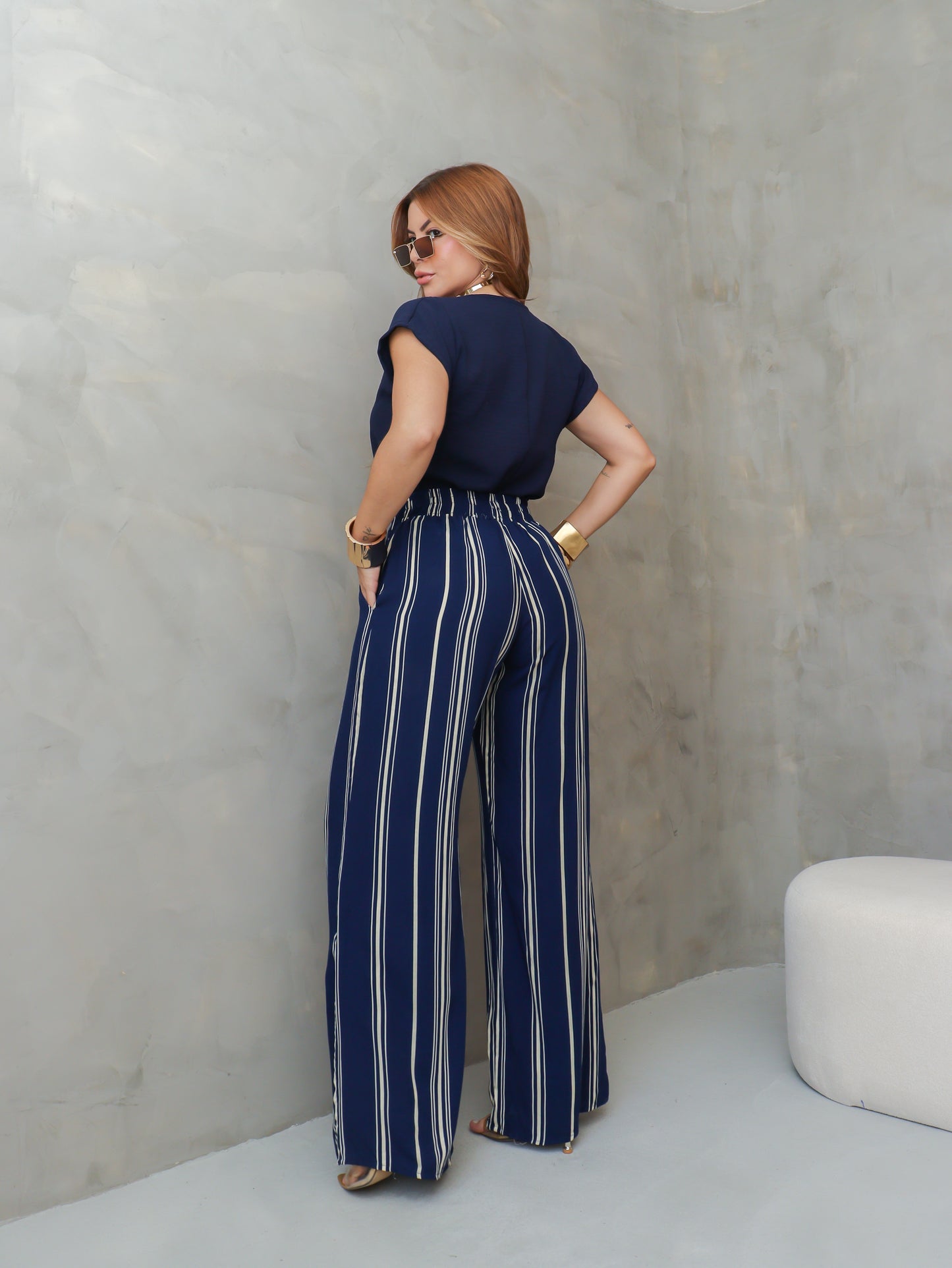Conjunto Cléo Calça Estampada + Blusa