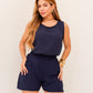Short de Crepe Duna Cintura Alta com Bolso Lateral Feminino