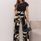 Conjunto Cléo Calça Estampada + Blusa