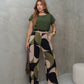 Conjunto Cléo Calça Estampada + Blusa
