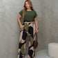 Conjunto Cléo Calça Estampada + Blusa
