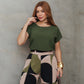 Conjunto Cléo Calça Estampada + Blusa