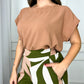 Conjunto Cléo Calça Estampada + Blusa