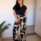 Conjunto Cléo Calça Estampada + Blusa